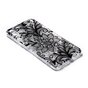 Coque TPU Florale Transparente compatible avec iPhone XR - Noir
