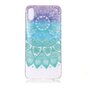 Coque iPhone XR Transparent Mandala TPU - Violet Turquoise