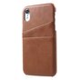 &Eacute;tui portefeuille pour cartes Duo Cardslot compatible avec iPhone XR - Marron