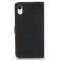 Biblioth&egrave;que Porte-Cartes Portefeuille En Cuir compatible avec iPhone XR - Noir Marron