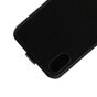 &Eacute;tui &agrave; rabat en cuir Crazy Horse avec porte-cartes compatible avec iPhone XR - Noir