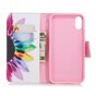 Biblioth&egrave;que Portefeuille Flower Case Portefeuille compatible avec iPhone XR - Blanc Rose