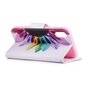 Biblioth&egrave;que Portefeuille Flower Case Portefeuille compatible avec iPhone XR - Blanc Rose