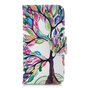 &Eacute;tui portefeuille en cuir color&eacute; Arbre compatible avec iPhone XR - Color&eacute;