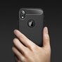 Coque TPU Armor Carbone Bross&eacute; compatible avec iPhone XR - Noir