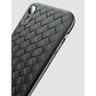Coque en TPU tiss&eacute; compatible avec iPhone XR - Noir