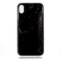 Coque TPU Marbre la coque compatible avec iPhone XR - Noir