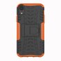 &Eacute;tui De Pneu De Voiture TPU Antichoc &eacute;tui compatible avec iPhone XR Avec Support - Orange