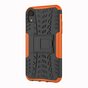 &Eacute;tui De Pneu De Voiture TPU Antichoc &eacute;tui compatible avec iPhone XR Avec Support - Orange