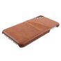 &Eacute;tui porte-cartes en cuir artificiel Duo Cardslot Wallet &eacute;tui compatible avec iPhone XS Max - Marron
