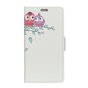 &Eacute;tui en cuir compatible avec iPhone XS Max Bookcase Owls - Blanc Marron
