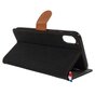 Tissu en cuir compatible avec &eacute;tui biblioth&egrave;que iPhone XS Max Standard - Marron Noir