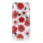 Glitter Flowers TPU la coque compatible avec iPhone XS Max - Rouge Blanc