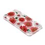 Glitter Flowers TPU la coque compatible avec iPhone XS Max - Rouge Blanc