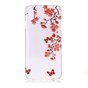 Branche de fleurs avec papillons Coque TPU flexible compatible avec iPhone XS Max - Rouge
