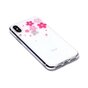 Fleurs de cas transparentes lisses en TPU compatible avec iPhone X XS - Rose