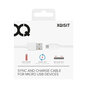 C&acirc;ble de charge tress&eacute; micro-USB vers USB-A 2.0 de 1,8 m Xqisit - blanc