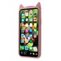 Coque chaton flexible Cute Cat compatible avec iPhone XS Max - Rose