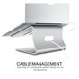 Support de fichiers Support ergonomique pour ordinateur portable en aluminium design compatible avec MacBook - Argent
