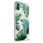 Coque souple feuilles vertes coque transparente compatible avec iPhone X XS - Transparente