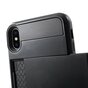 &Eacute;tui porte-cartes secret adapt&eacute; au portefeuille portefeuille rigide iPhone XS Max - Noir