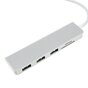 Hub USB 5 en 1 multifonctionnel avec lecteur de carte SD TF USB 3.0 pour MacBook Pro - Aluminium