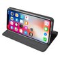 Dux Ducis Cover Booklet Case avec rabat en cuir compatible avec iPhone XS Max - Noir
