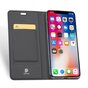 Dux Ducis Cover Booklet Case avec rabat en cuir compatible avec iPhone XS Max - Noir