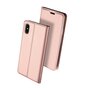 Dux Ducis Cover Booklet Case avec rabat en cuir compatible avec iPhone XS Max - Or rose