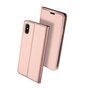 &Eacute;tui Dux Ducis Cover Booklet avec &eacute;tui en cuir &agrave; rabat pour iPhone XS Max - Rose Gold