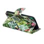 Couverture Booklet case jungle feuilles design compatible avec iPhone XR - Feuilles