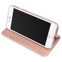 Dux Ducis Cover Booklet Case avec rabat en cuir compatible avec iPhone 7 8 - Or rose