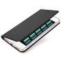 Dux Ducis Cover Booklet Case avec rabat en cuir compatible avec iPhone 7 Plus 8 Plus - Noir