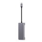 Hub PD USB-C multifonctionnel avec lecteur de carte SD TF HDMI 4K 2x adaptateur USB 3.0 RJ45 Gigabit Ethernet compatible avec MacBook