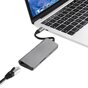 Hub PD USB-C multifonctionnel avec lecteur de carte SD TF HDMI 4K 2x adaptateur USB 3.0 RJ45 Gigabit Ethernet compatible avec MacBook