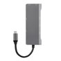 Hub PD USB-C multifonctionnel avec lecteur de carte SD TF HDMI 4K 2x adaptateur USB 3.0 RJ45 Gigabit Ethernet compatible avec MacBook
