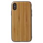 Coque TPU en bois compatible avec iPhone X XS - Coque Marron