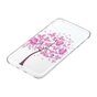 Arbre &agrave; fleurs roses en TPU la coque compatible avec iPhone XR - Coque transparente