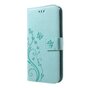 Etui Portefeuille Papillon Similicuir Coque iPhone XR TPU - Cyan