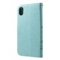 Vlinder Wallet &Eacute;tui en simili cuir compatible avec iPhone XR TPU Case - Cyan
