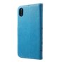 &Eacute;tui TPU en simili cuir portefeuille papillon compatible avec iPhone XR - &Eacute;tui bleu