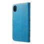 &Eacute;tui en TPU Butterfly Wallet Leatherette iPhone XR - &Eacute;tui bleu