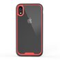 Coque en plastique acrylique TPU noir rouge compatible avec iPhone XR - Transparente