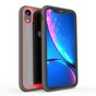 Coque en plastique acrylique TPU noir rouge compatible avec iPhone XR - Transparente