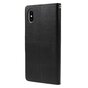 &Eacute;tui portefeuille en simili cuir Mercury Goospery compatible avec iPhone XS Max - Noir