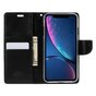 &Eacute;tui portefeuille en simili cuir Mercury Goospery compatible avec iPhone XS Max - Noir