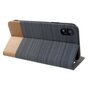&Eacute;tui portefeuille en simili cuir compatible avec iPhone XR - &Eacute;tui gris fonc&eacute;