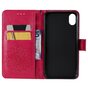 Etui iPhone XR Portefeuille en Cuir &agrave; Motif Tournesol - Rouge standard