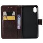 Biblioth&egrave;que Portefeuille en Cuir &agrave; Motif Tournesol &eacute;tui compatible avec iPhone XR - Marron Standard