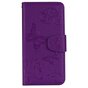 &Eacute;tui portefeuille iPhone en cuir &agrave; motif floral papillon pour iPhone XR - Passes Mirror Purple